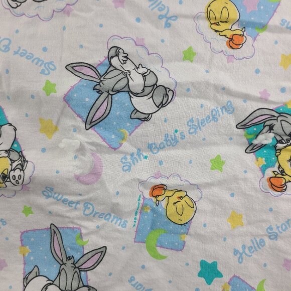 Warner Bros Looney Tunes Babies Baby Tweety Bug Bunny Vintage Baby Blanket '90s - Picture 2 of 6